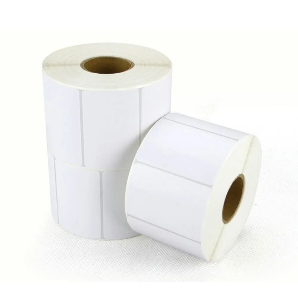 50 mm breites Thermoetikett, weiß, wasserdicht, selbstklebend, Etikettenpapier, Preisschild für Kleidung, geeignet für Drucker. – Detail 4