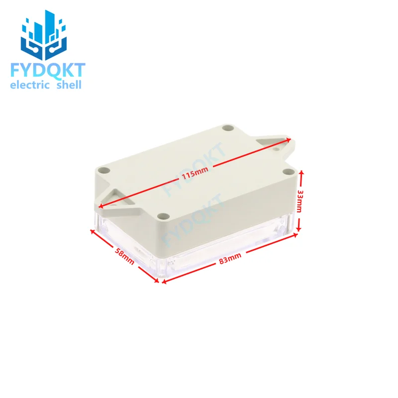 1PC White 83x58x33mm Clear Cover Electronic Plastic Box Waterproof Electrical Junction Case For Electronic