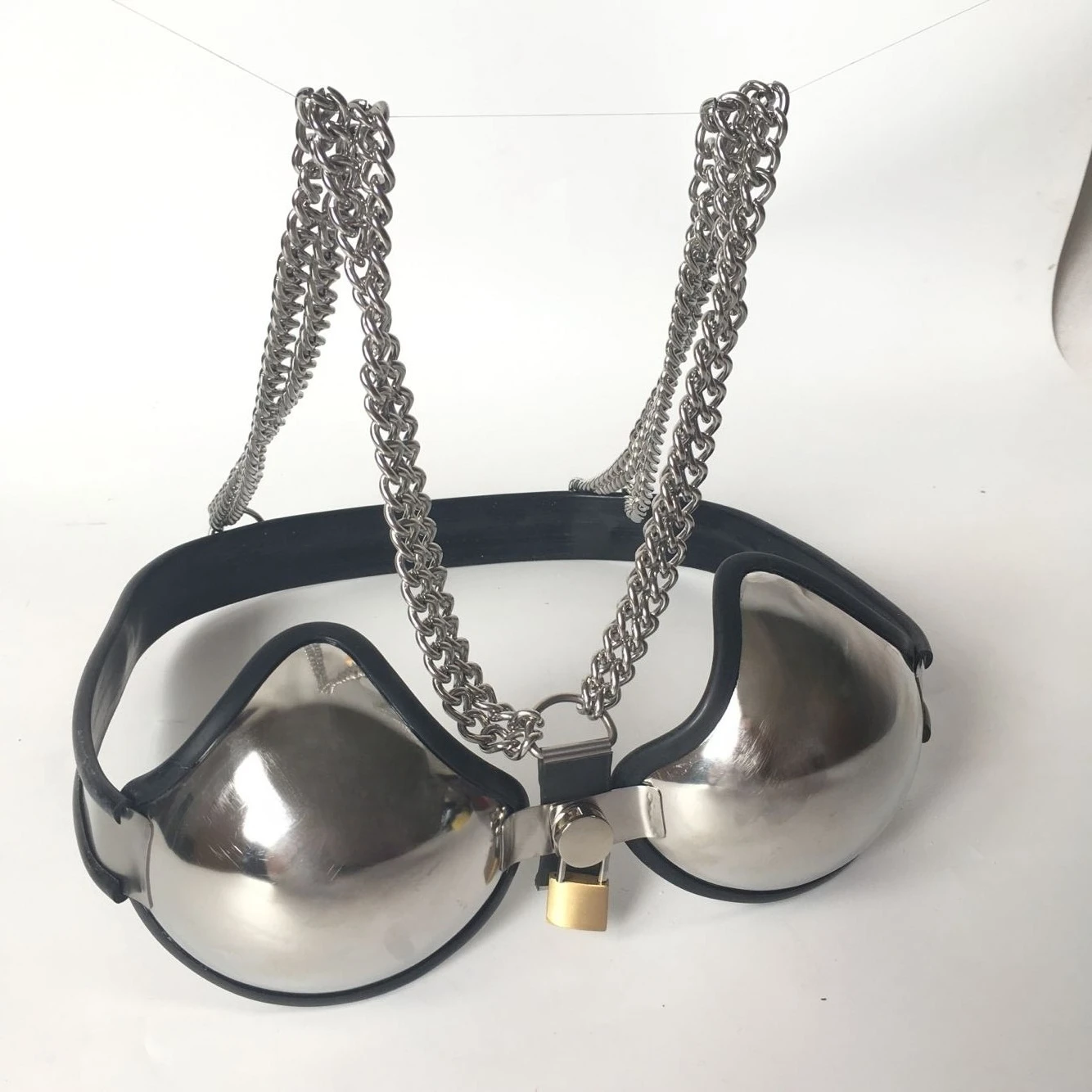 Stainless Steel Female Chastity Bra Device Breast Restriction Bandage Sex Toy Underwear for Adult Entertainment view 2
