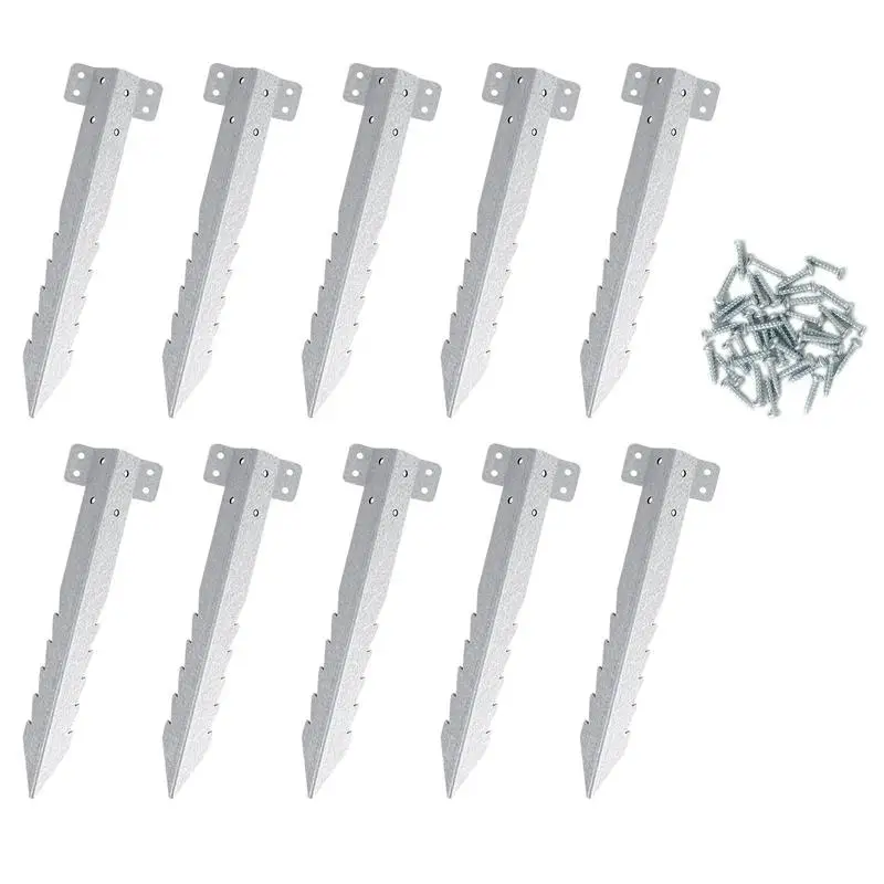 

Peg Timber Railway Sleeper Stakes For Garden Beds Heavy Duty Ground Spike Steel Garden Accessories For Raised Grow Bed Fence &