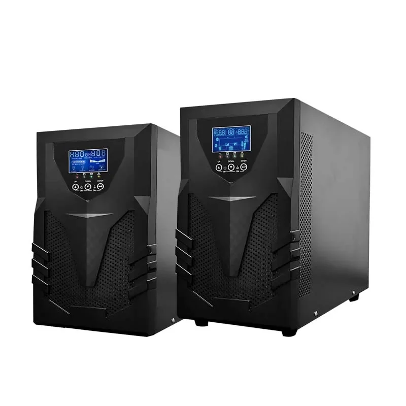 1KVA/800W Single Phrase online ups High Frequency Uninterruptible Power Supply UPS build in battery with LCD screen UPS