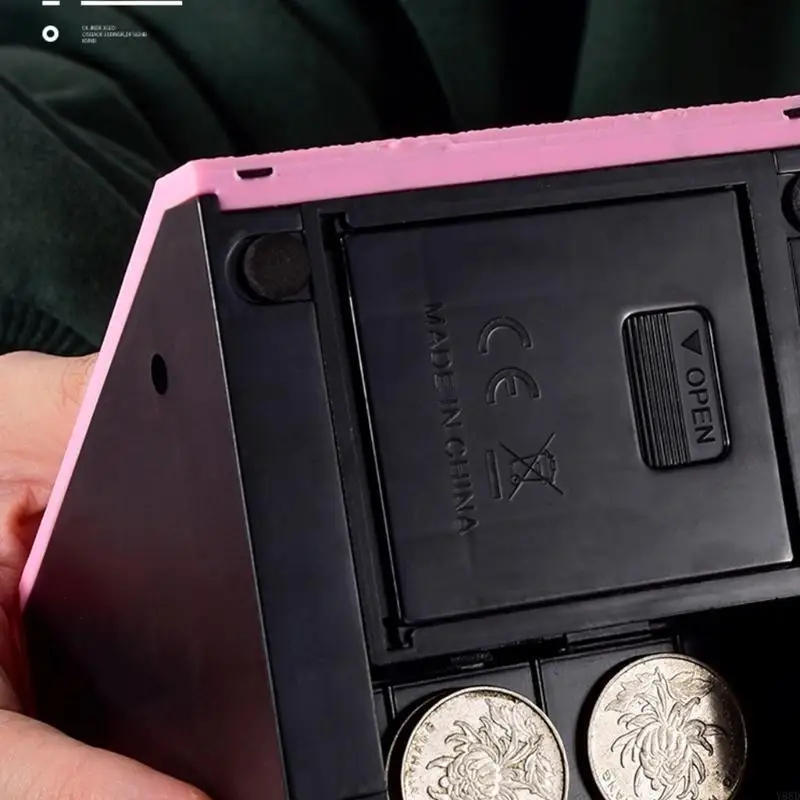 Y88D 1PCカラフルなATMマシンおもちゃ自動音楽金貨銀行笑顔の顔の銀行