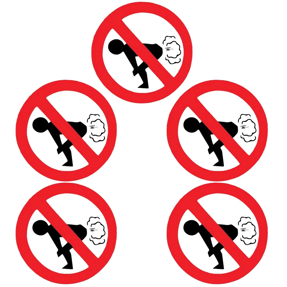 5 قطعة لا يضرطن سيارة ملصق تحذير مضحك نافذة السيارة الجسم لاصق دائم مقاوم للماء تحذير ملصق ملصقات الباب #5