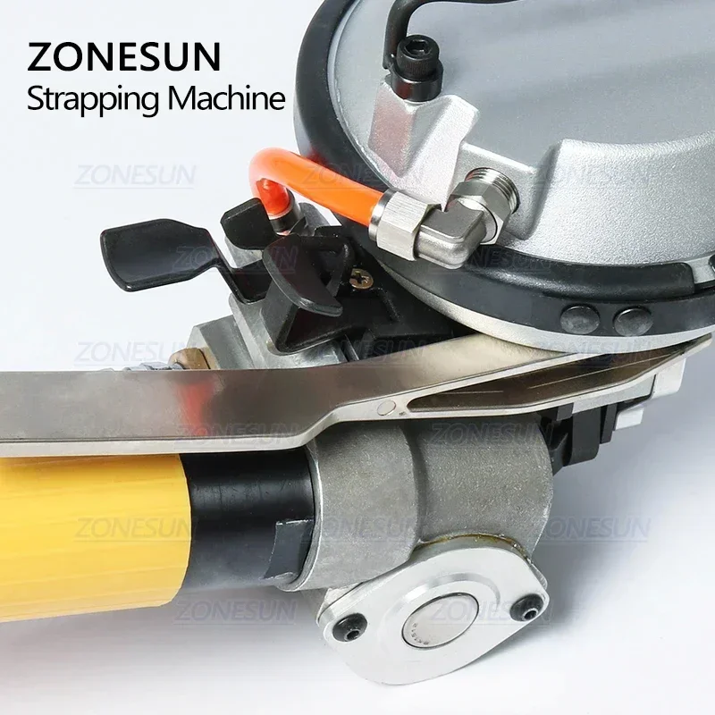 ZONESUN Stalen Band Verpakkingsmachine Omsnoeringsmachine voor Stalen Riem 16-19mm Handheld Pneumatische Stalen Band Machine