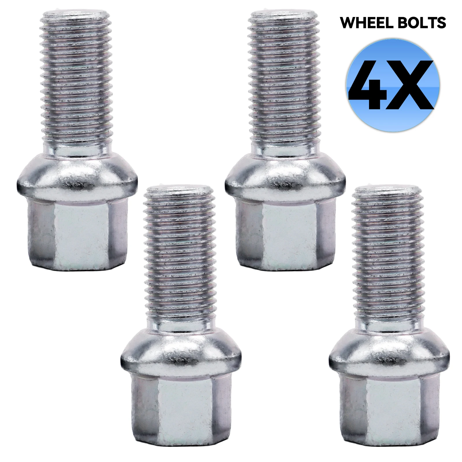 4Pcs Car Wheel Bolts WHT002437 28mm Length Silver Car Accessories For VW Golf Volkswagen  Arteon 2017 Beetle Audi A3 A4 A5 A6 A8