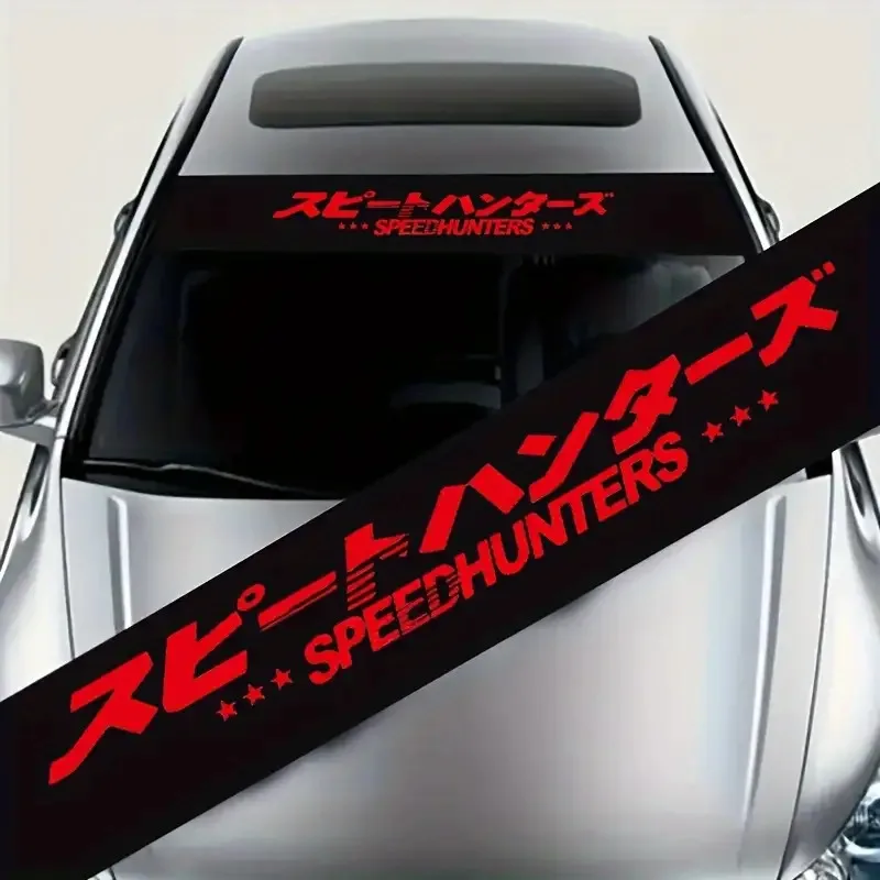 

Speed Hunters Japanese Style Car Window Sticker - Durable vinyl material，Easy to stick on glass and metal surfacesRed/Gray White