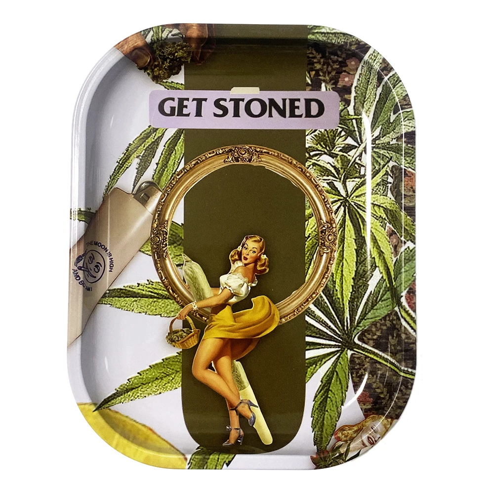 tattoo girl Tobacco Rolling Tray Storage Plate For Smoking Herb Grinder Cigarette Container Handroller