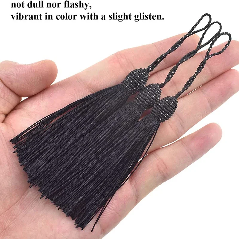 10pcs Silk Tassels Hanging Rope Sewing Bang Tassel Trim Decor Key Tassels For Pendant Home DIY Craft Bookmarks Jewelry Making