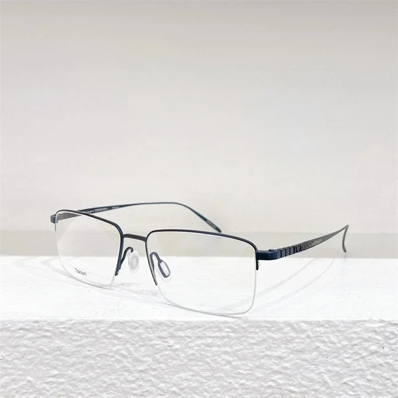 Myopia Optical Glasses Half Frame Style High Quality P8396 Pure Titanium Rectangle Glasses Frame With Original Case High Quality