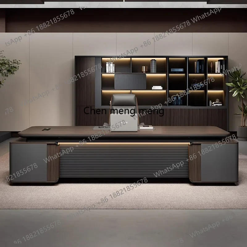 

Высококачественный комплект: стол руководителя и стул, простой современный стол для начальника, директора, президента, большой офисный стол, офисная мебель.