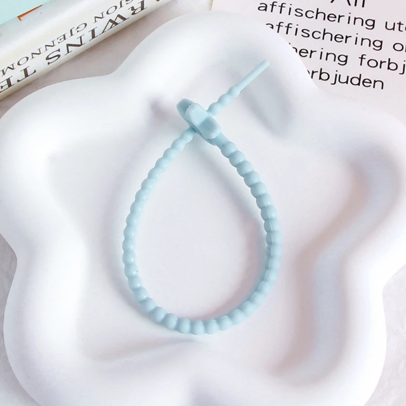 Little Silicone Rope DIY Jewelry Keychain Dress Tags Self-Locking Strap