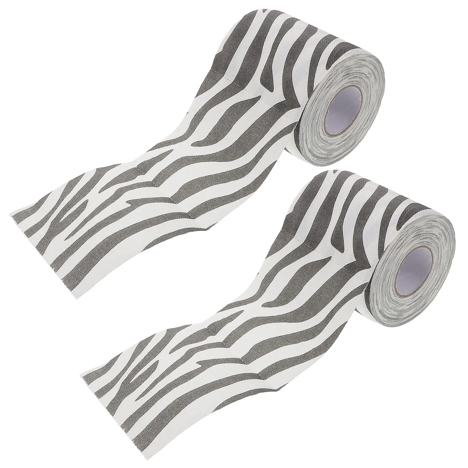 

2pcs Zebra Print Toilet Paper Creative Animal Design Soft Durable 3D Texture Easy Storage Bathroom Tissue