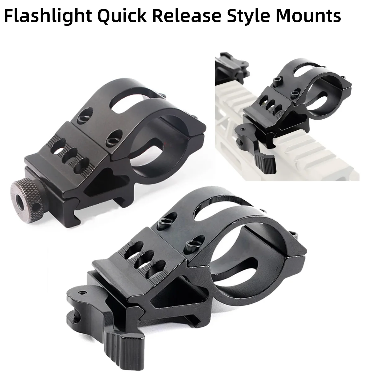 25mm Scope Mounts Flashlight Quick Release Style Mounts For 20mm Standard Picatinny/Weaver Rail