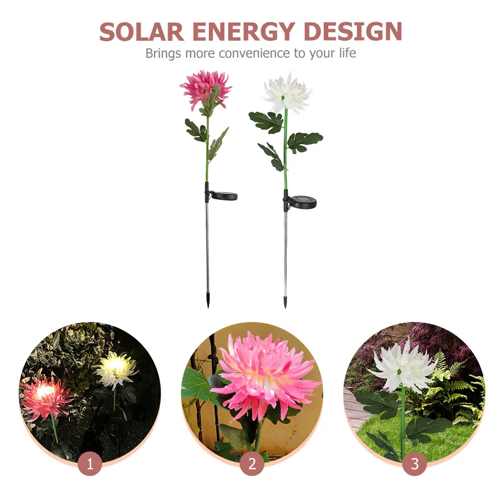 

2pcs Lamps Outdoor Flower Design Led Lawn Lights Garden Yard Decorative Ground Landscape Powered Yard Lighting Garden Light