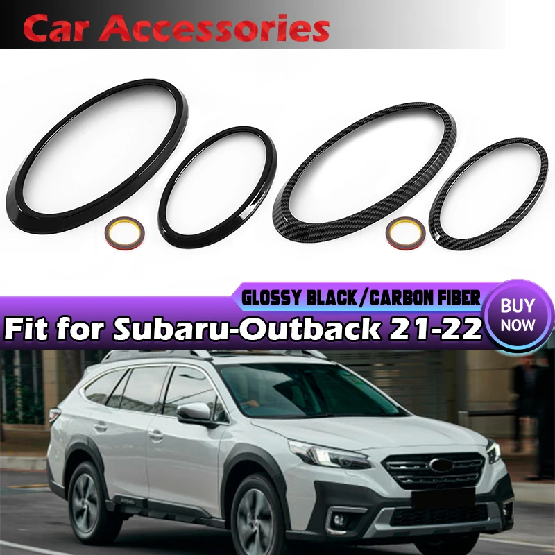 Fit For 2022+ Subaru XV Forester Outback Front Rear Car Logo Emblem Badge Ring Decoration Cover ABS Car Stickers Accessories