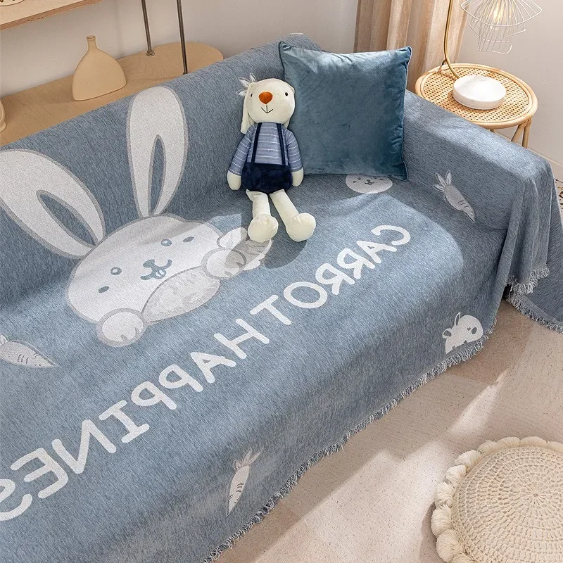 1PC Double-sided Sofa Towel New Chenier Modern Simple Fabric All-inclusive Sofa Cover Anti-cat Scratch Sofa Blanket