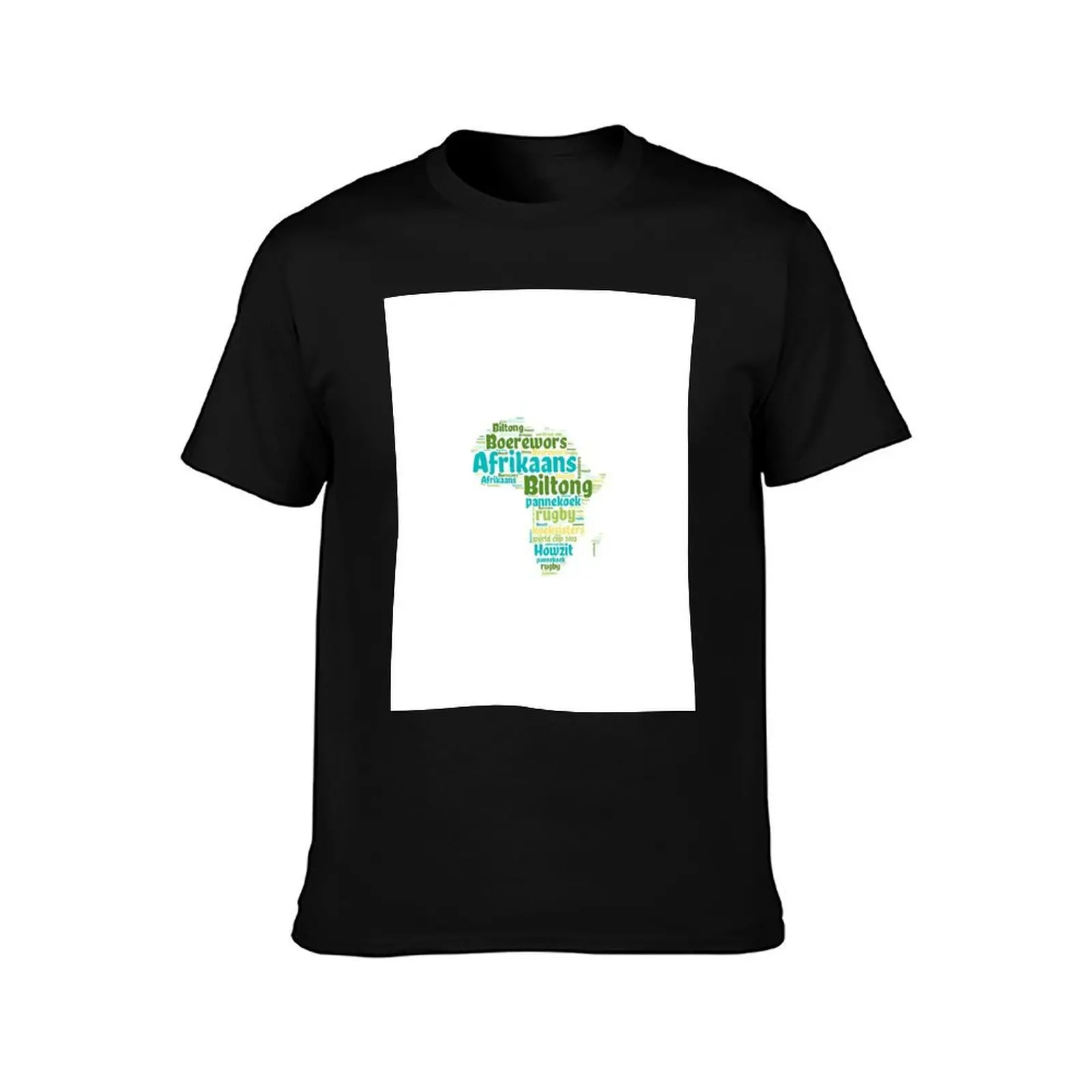 Africa Map Word Cloud. Features South African Words T-Shirt oversized t shirt tees sweat outfits for men