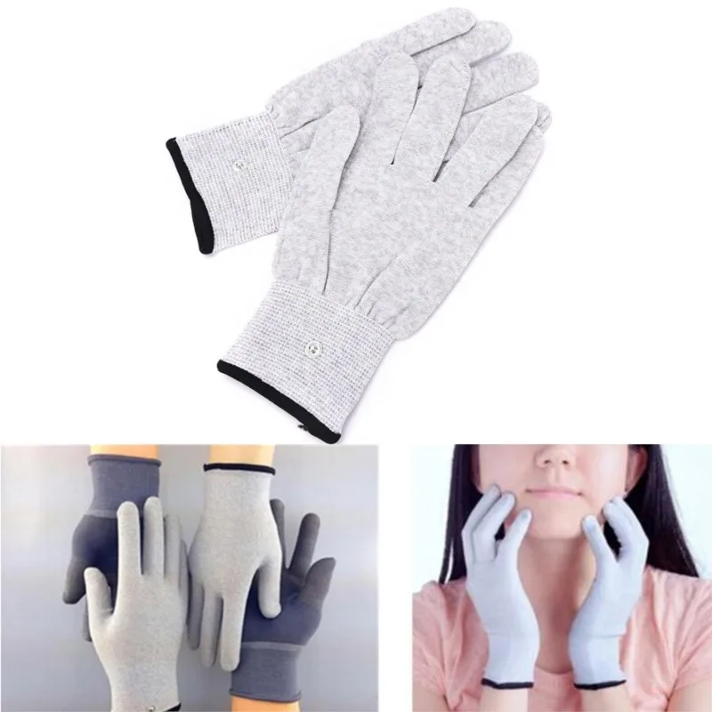 Gants de massage à impulsions magiques pour machines de soins de santé TENS, acupuncture électrique, masseur de physiothérapie, conducteurs, 1 paire