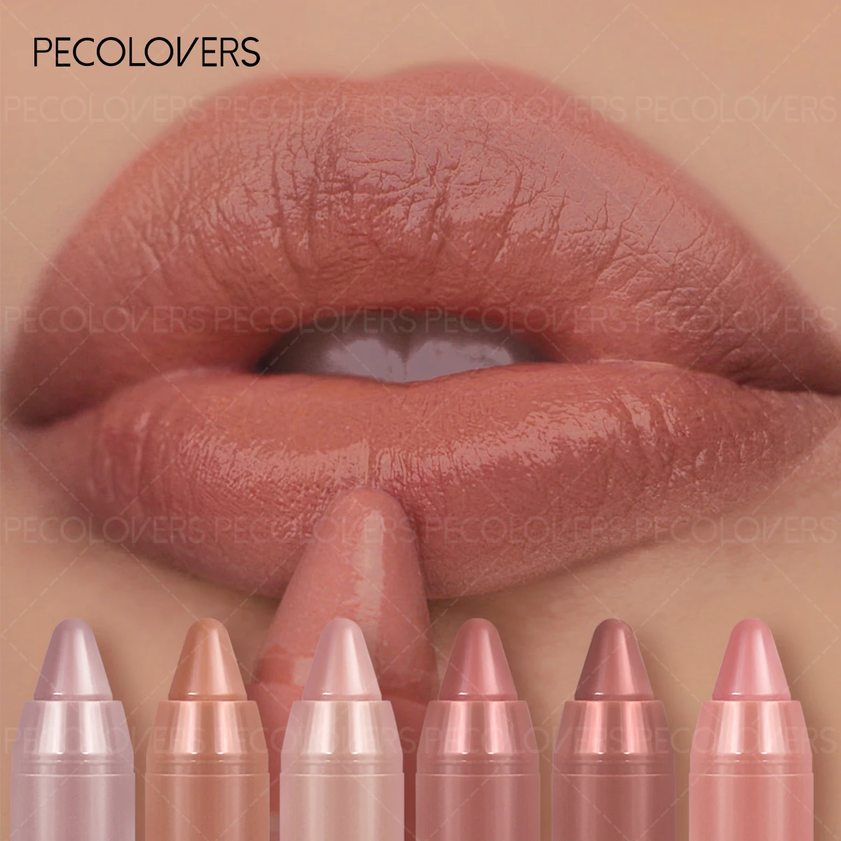 Brillo de labios mate, lápiz labial brillante, fácil de colorear, Color de lápiz labial fácil de colorear, lápiz labial brillante giratorio