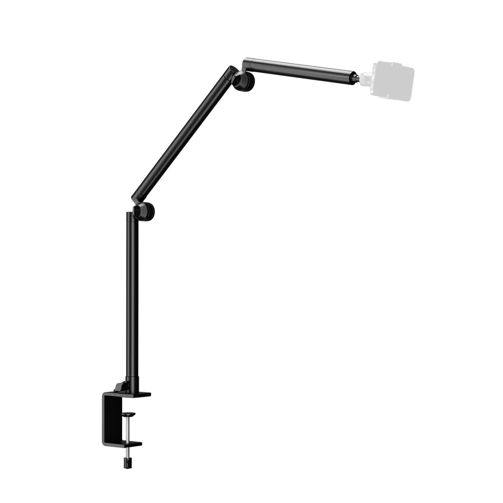 SH دعامة سطح المكتب المعدنية المرنة المكونة من ثلاثة أقسام سعة تحميل 2 كجم مع حامل ألومنيوم للكاميرا ذات الذراع الطويلة برأس كروي