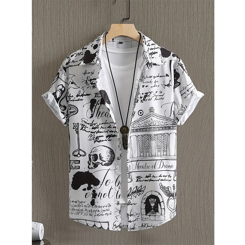 New 3D Dinosaur Printing Shirts For Men Plants Mushroom Graphic Shirts For Women Children Fashion Hawaiian Shorts & Blouses Tops