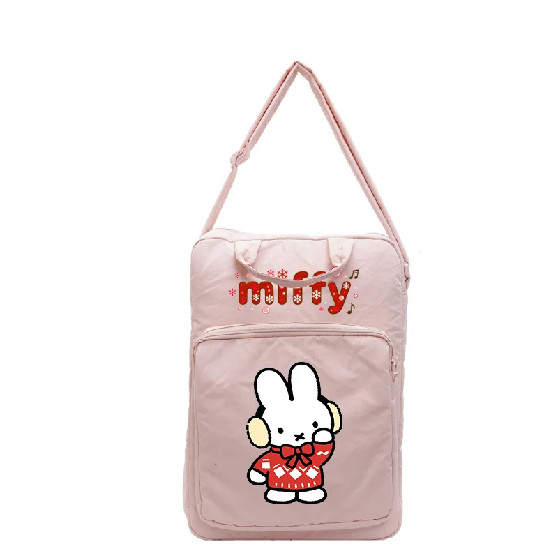 Kawaii ميفي أرنب الكرتون حقيبة كمبيوتر محمول في الهواء الطلق الكتف اللوحي حقيبة التخزين العمل التنقل حقيبة كروسبودي #1