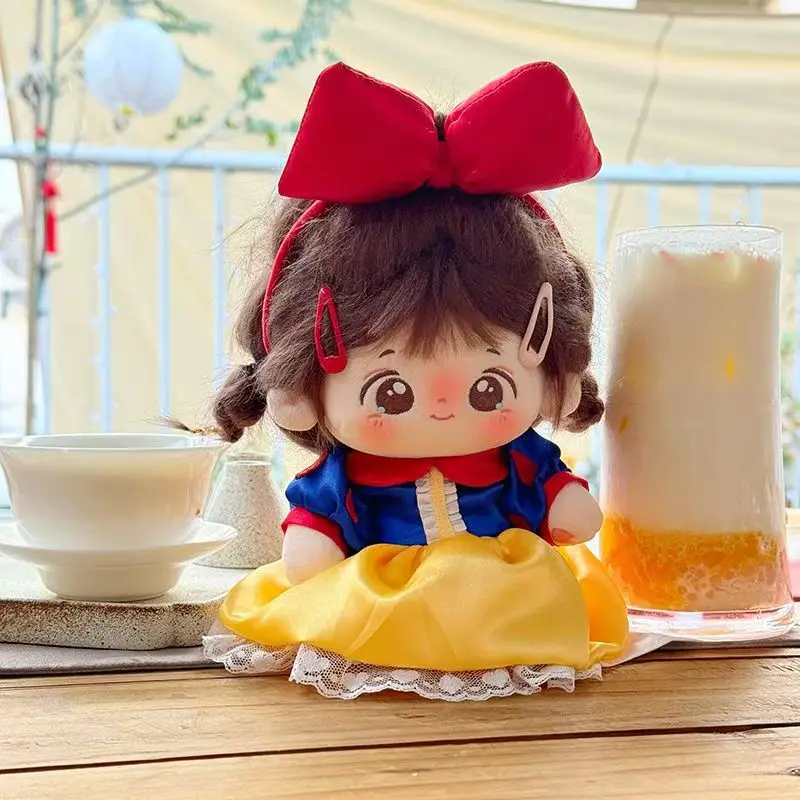 20cm Cotton Doll Clothes Princess Style Dress, Cute Fairy Tale Outfit for Plush Doll, No Attribute Replacement Costume for Dress