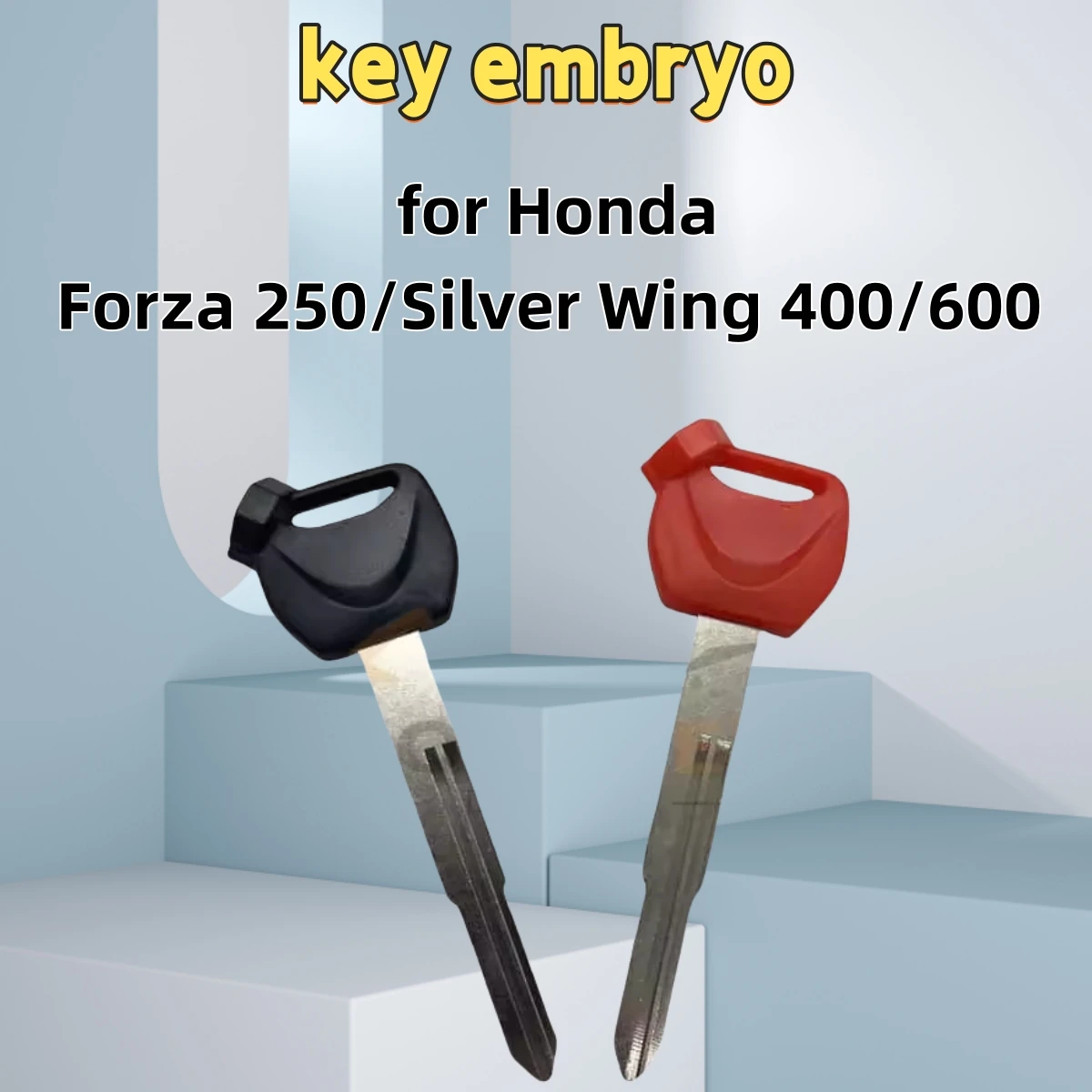 

for Honda Forza 250/Silver Wing 400/600 Uncut Ignition Replacement Spare Key Magnet with logo Motorcycle Key Blank with Magnetic