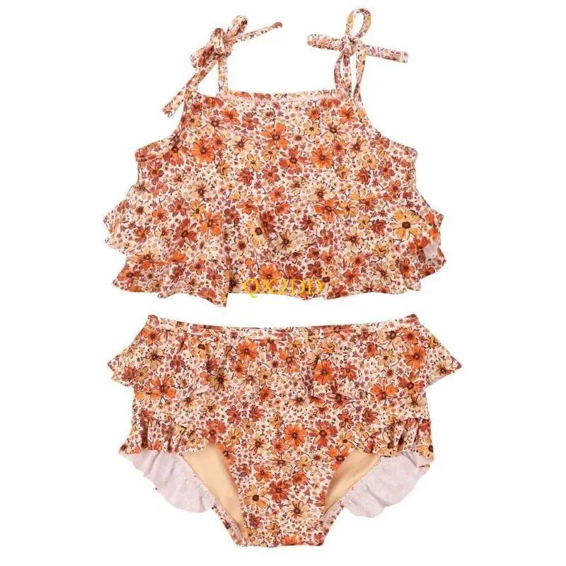 

2 шт. детские купальники с разрезом UPF50 + купальник без рукавов с цветочным принтом для малышей