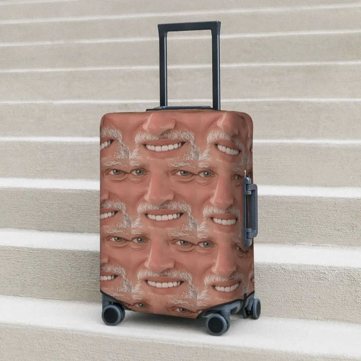 

Hide The Pain Harold Meme Suitcase Cover Protection Elastic Travel Luggage Protector Covers for 18-32 Inch
