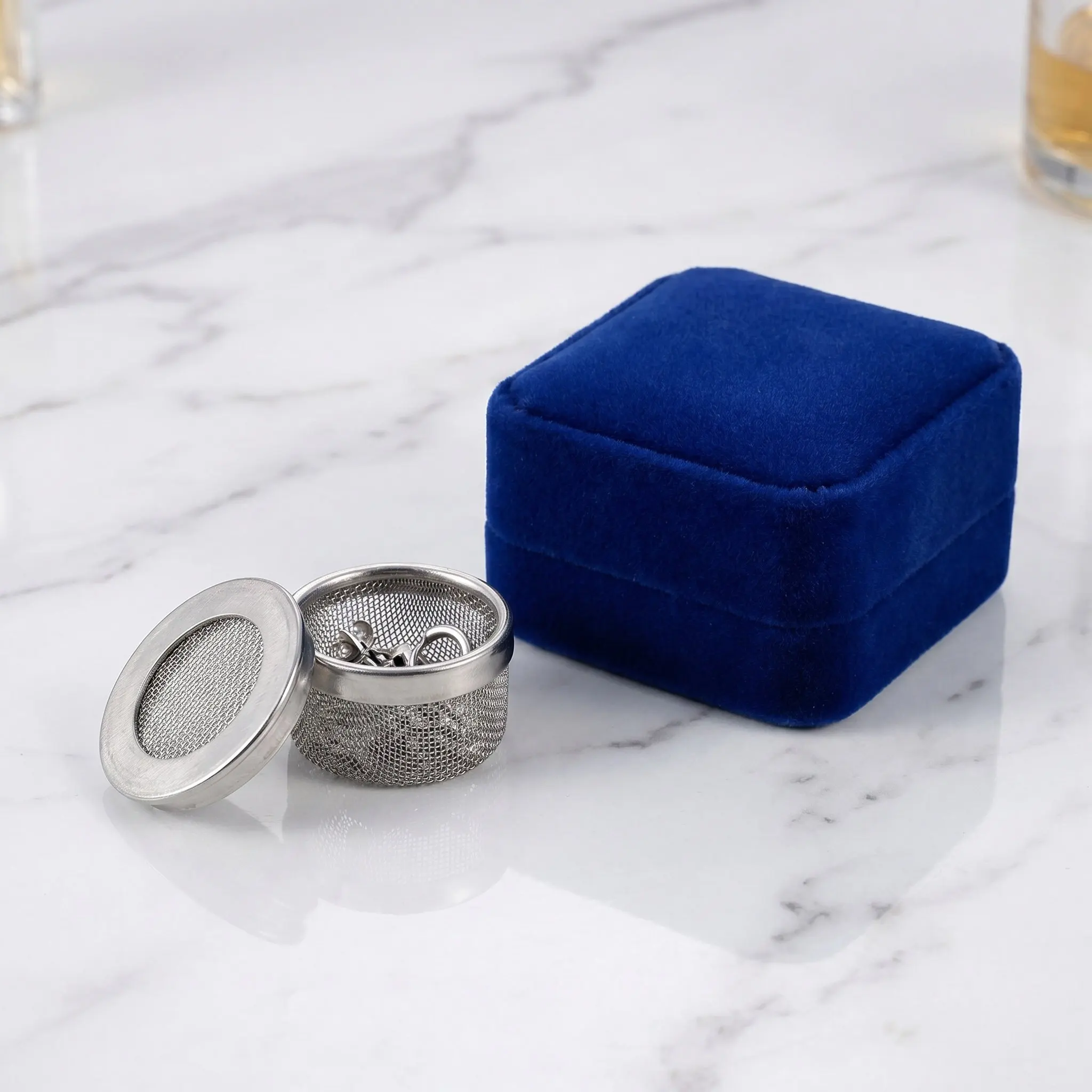 Stainless Steel Watch Cleaning Basket Fine Mesh Ultrasonic Cage Lid 2Cm Precision Parts Jewelry Small Component Basket