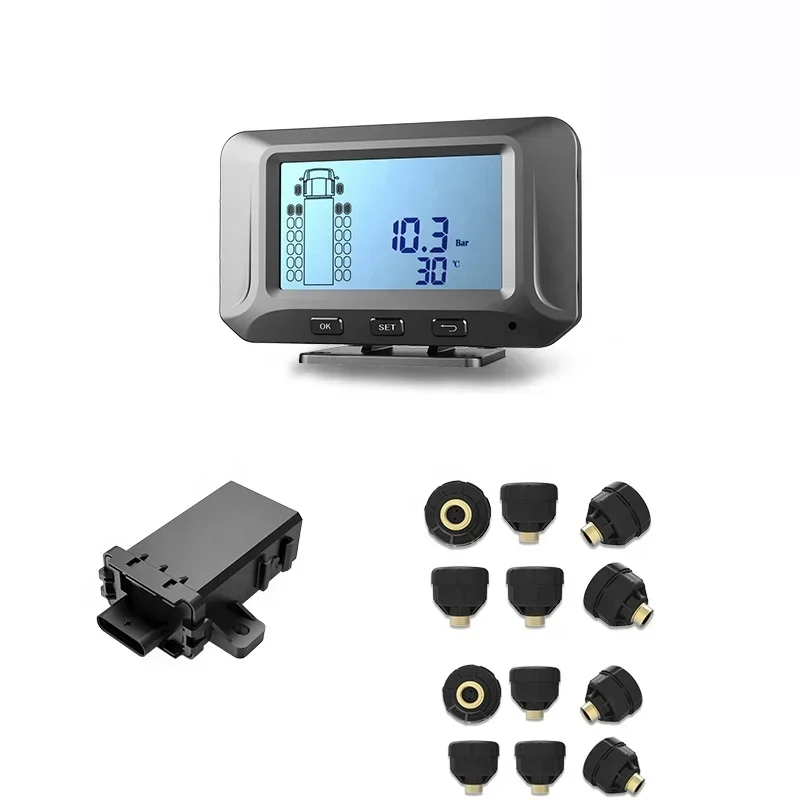 Truck and bus TPMS 8 12 14 16 18 26 sensor 199 psi wheels tire pressure monitoring system external sensors tire pressure trailer