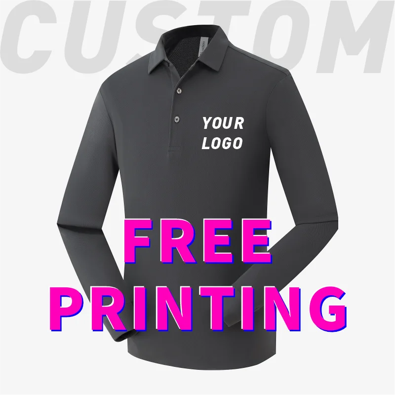 

POLO shirt Customization Free Printing Logo Image T-shirt Long Sleeve spring and autumn Cultural Shirt Enterprise Work clothes