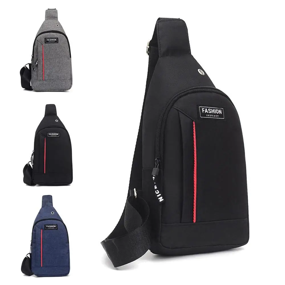 Men Shoulder Bags Waterproof Nylon Waist Packs Sling Bag Crossbody Outdoor Travel Sport Chest Wallet Headphone Bag