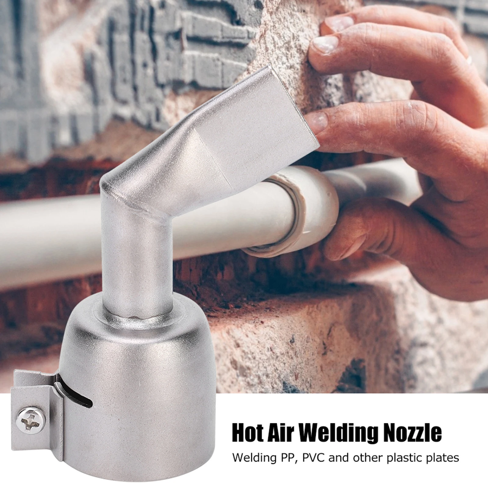 

2Pcs Welding Gun Nozzle Flat 120 Degree Stainless Steel Hot Air Plastic Weld Torch Accessories