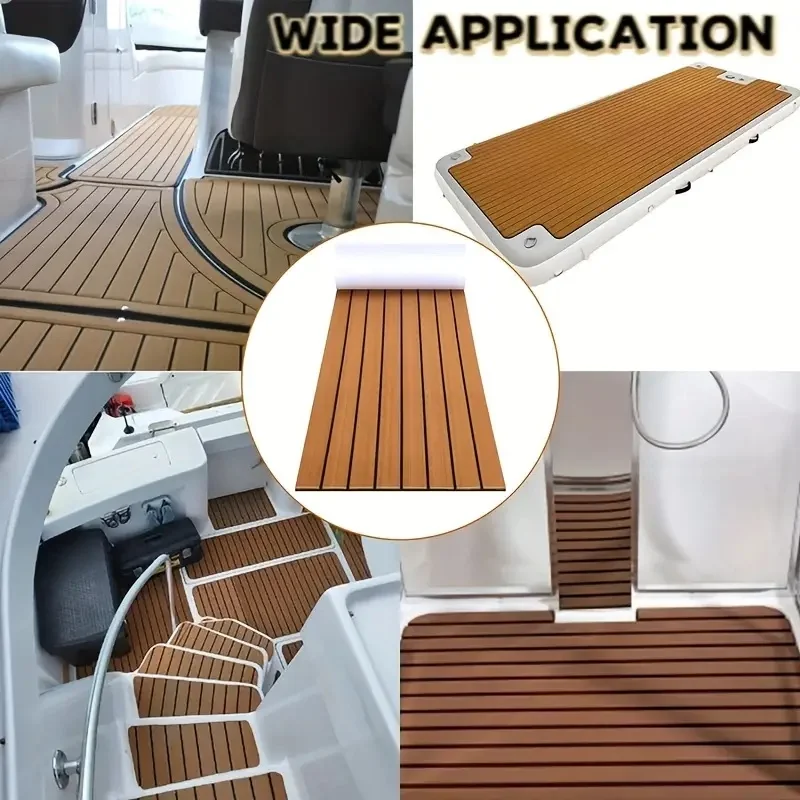 Plancher marin antidérapant en mousse EVA, 3 tailles, feuille de terrasse en Faux teck, accessoires de bateau, tapis de bateau en mousse EVA