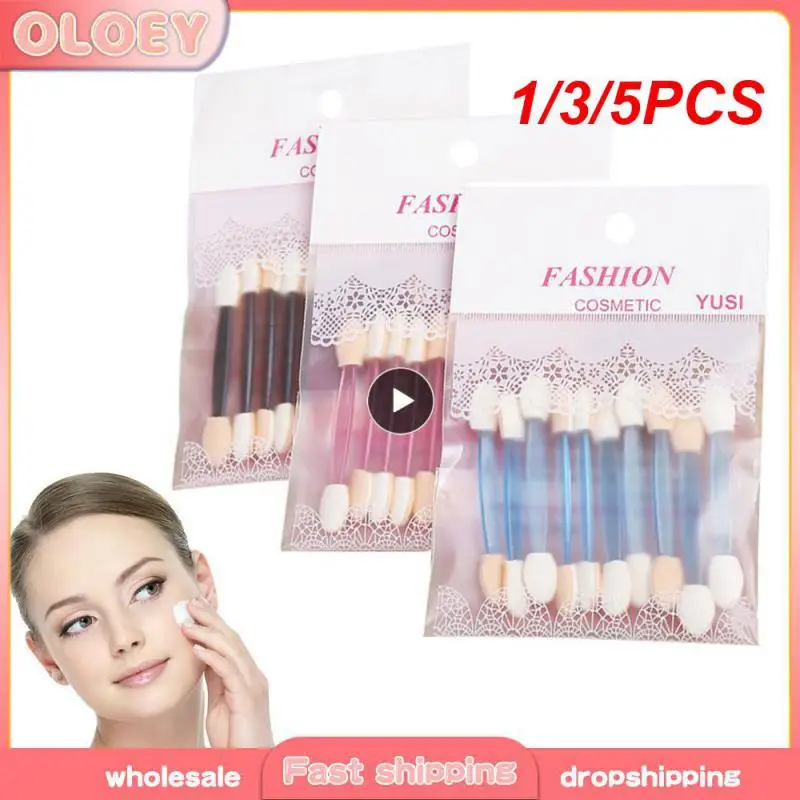 1/3/5PCS Convenient Sponge Applicators Makeup Eyeliner Brushes Hygienic Lip Brushes Versatile Precise Application Lady