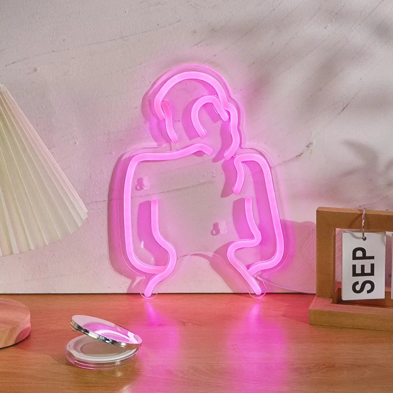 Chi-buy LED Neon beautiful woman USB Powered Neon Signs Decor Lamp Signs Birthday Gift Wall Art For Bedroom Room Bar Shop