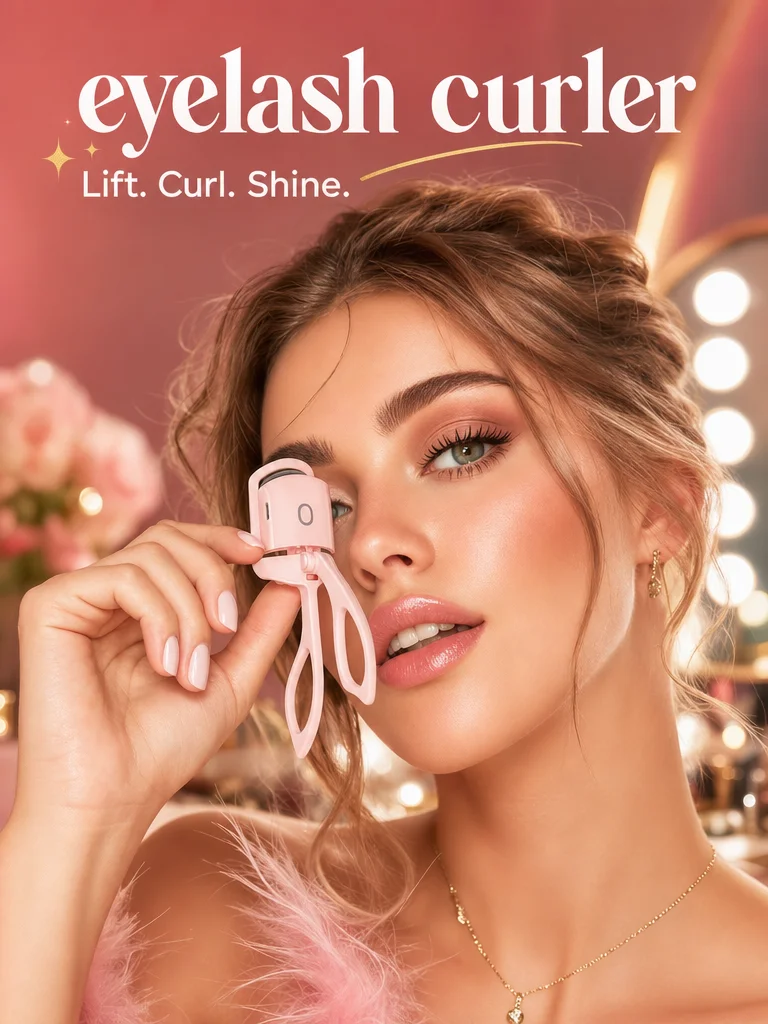Electric Heated Eyelash Curler USB Rechargeable 2 Mode Quick Heating Lash Curler Natural Long Lasting Curl Makeup Tool