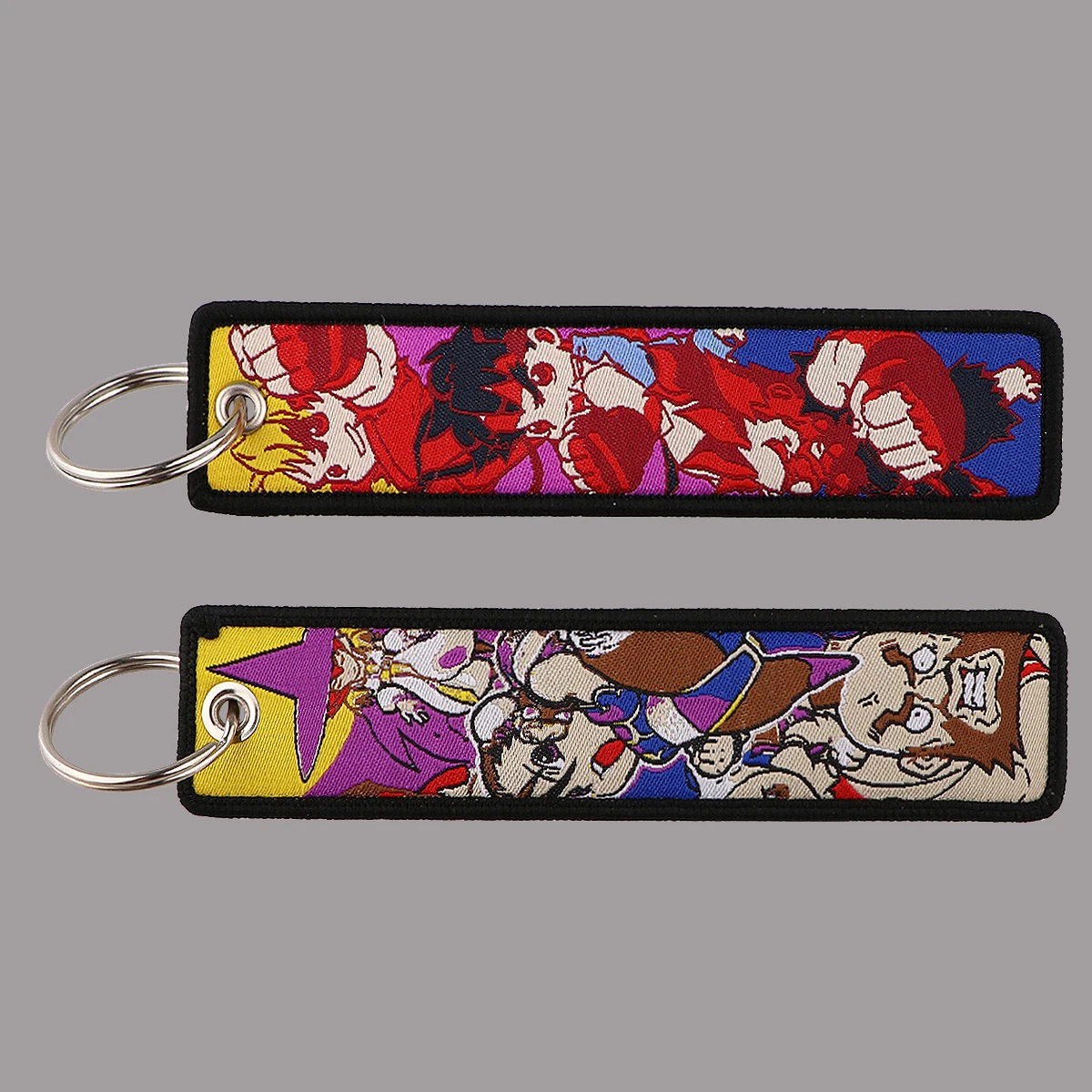 

1pcs Fighting Game Embroidery Key Fobs Motorcycles Cars Backpack Chaveiro Key Holders Fashion Key Ring Decorative Gifts