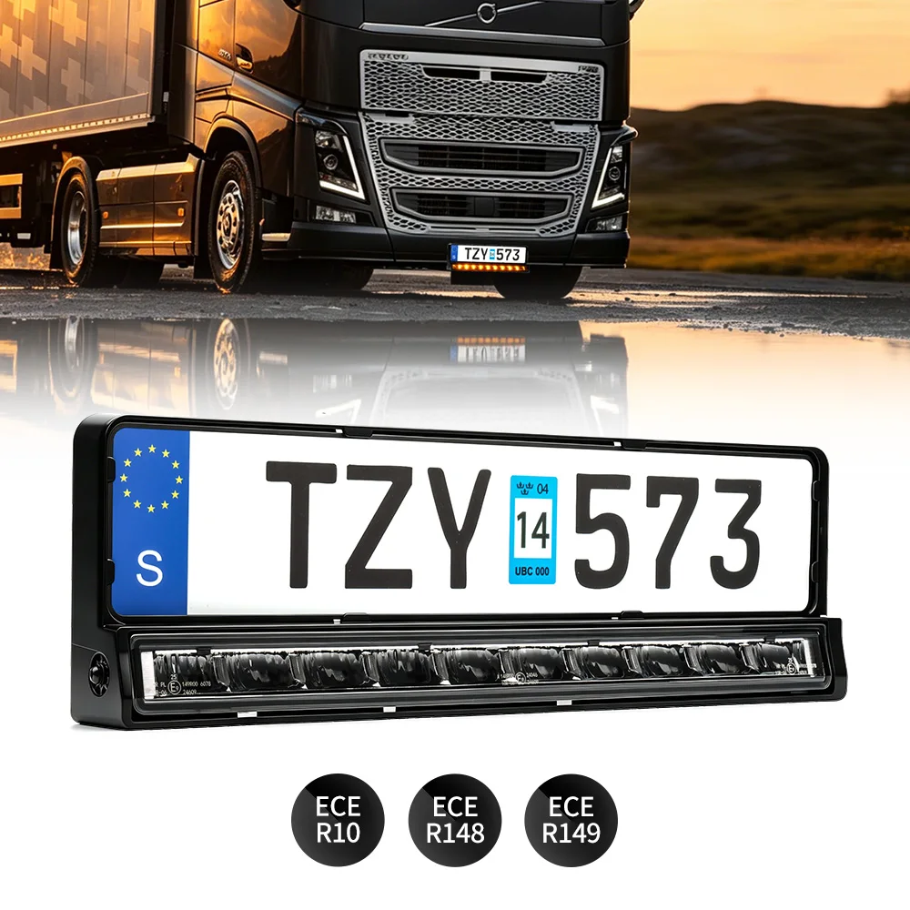 BraveWAY 20inch Customized Number Plate Light Bar Bracket Led Bar Number License Plate Holder EU ECE R10 R148 R149  offroad use