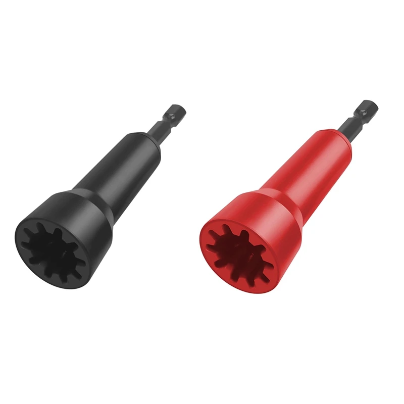 Wire Twisting Tool for Nuts Driver, Spin Twist Connector, Socket Spinner com 1, 4 Polegada Chuck, vermelho, durável