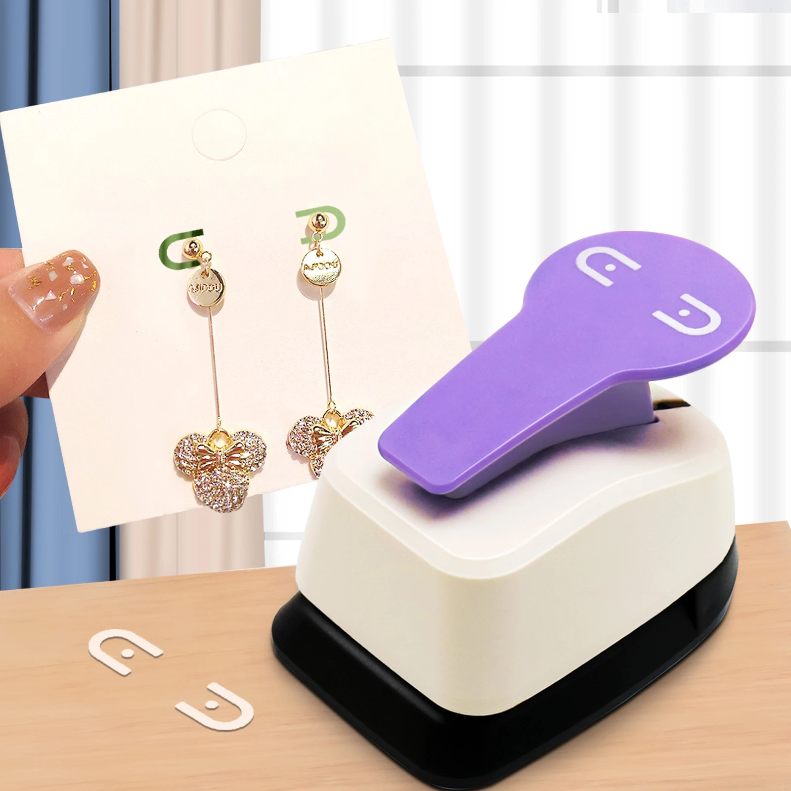 Earring Cards Display Holder Puncher Punch Card Tool for cards paper punch Jewelry card
