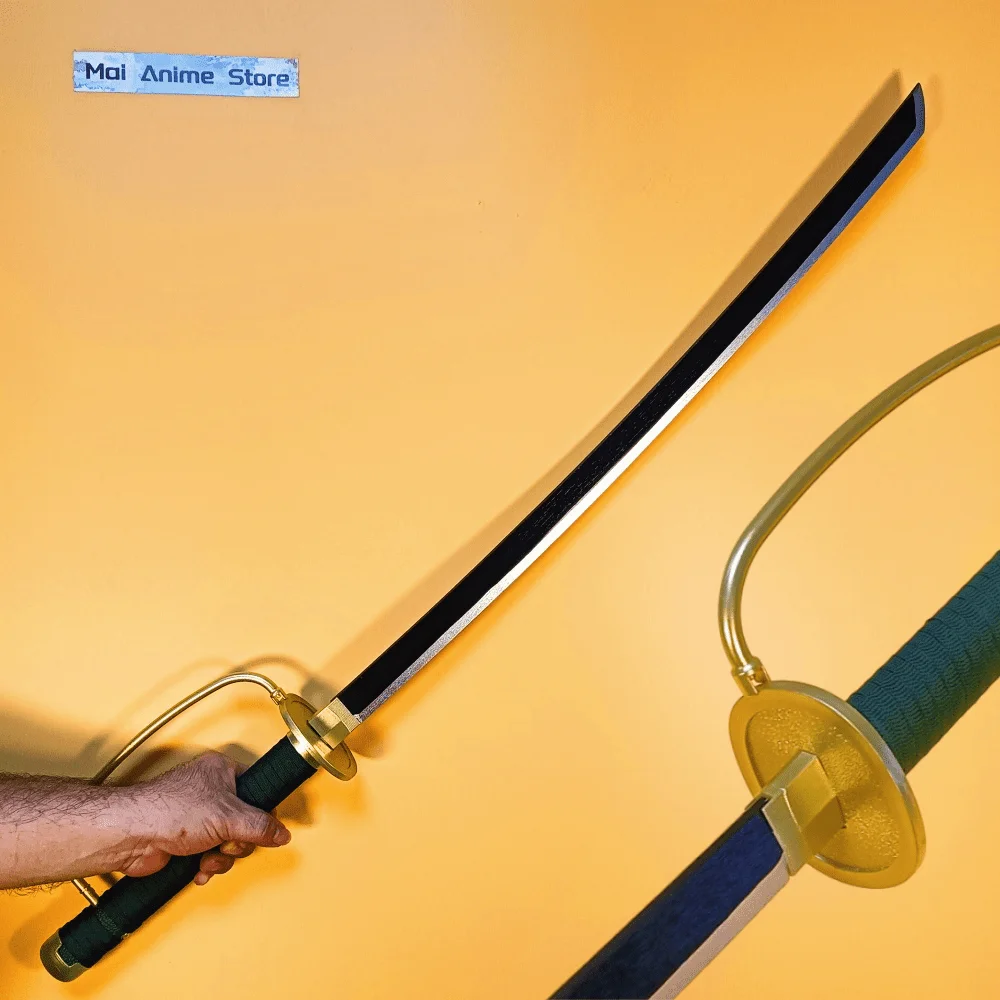 Roronoa Zoro Katana – accessoire de Cosplay, 104cm, taille d'épée, sabre de samouraï Katana japonais, couteau de Ninja en bois, jouet non tranchant, cadeau