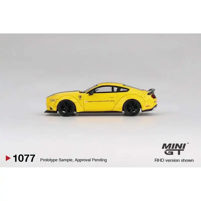 

PreSale MINIGT 1077 1:64 LBWK FORD MUSTANG LB WORKS Triple Yellow Diecast Car Model Collection Toys