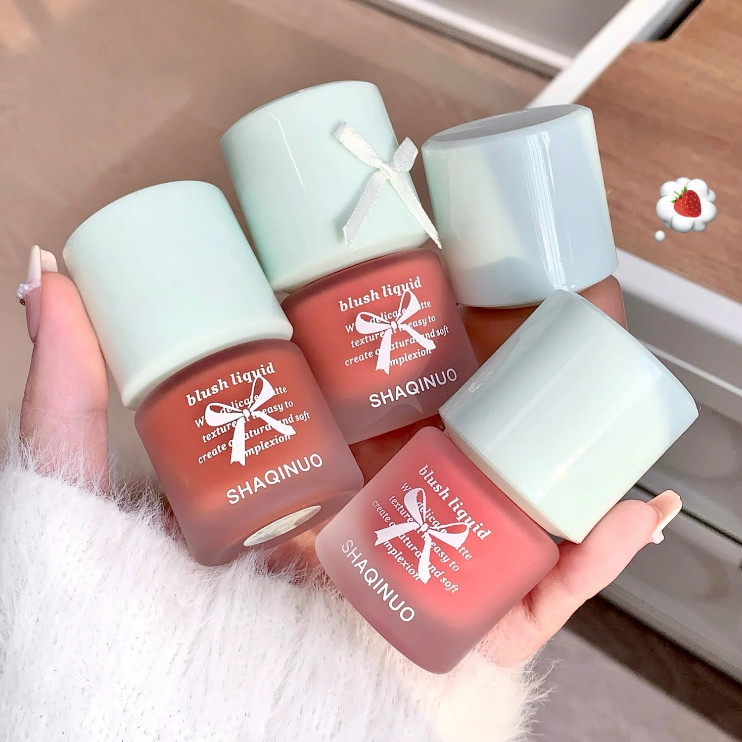 Mist Light Powder Blusher Liquid Natural Matte Rouge Brightening Low Saturation Daily Facial Liquid Blush Cheek Korean Makeup