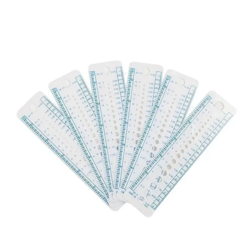 1 Pcs UK US Canada Sizes Knitting Accessories Needle Gauge Inch Sewing Ruler Tool CM 2-10mm Size Measuring Sewing Crochet Tools