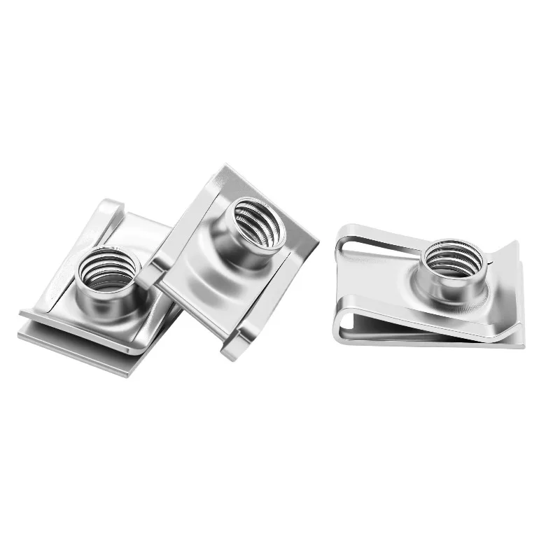 4/5/6/8/10mm Stainless Steel U Spring Nut U-Shaped Threaded Clamp Fastener M4-M10 for Motorcycle Scooter Fairing Fixed Hardware