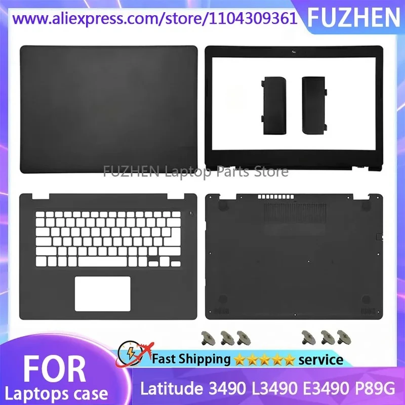 

For Latitude 3490 L3490 E3490 P89G LCD Back Cover Front Bezel Palmrest Bottom Case Top Rear Lid Upper Shell