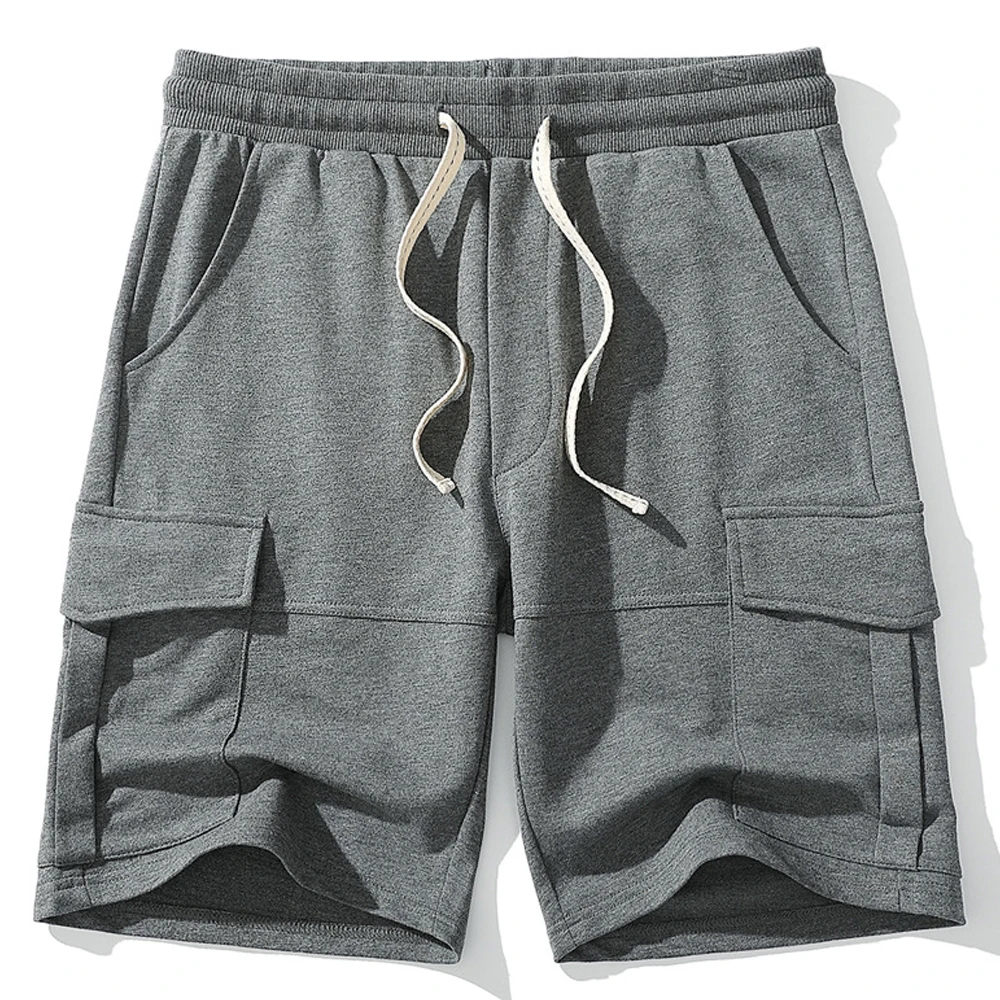 

Heavywood Mens Cargo Shorts Cotton Sweatshorts Casual Multi-pocket Sports Shorts Male Running Jogger Loose Short Pants